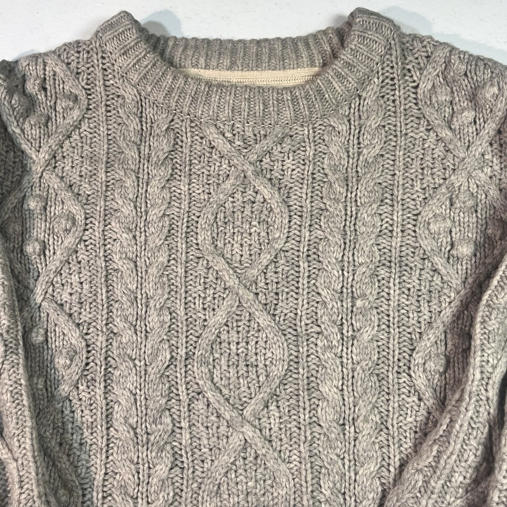 Teenie‎ Weenie Rugby Bear Authentic Women's Cable Knit Sweater Size M EUC